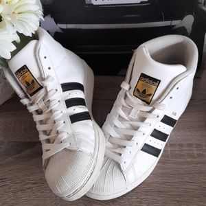 💯🔥 Adidas white cloud pro model Elite high tops